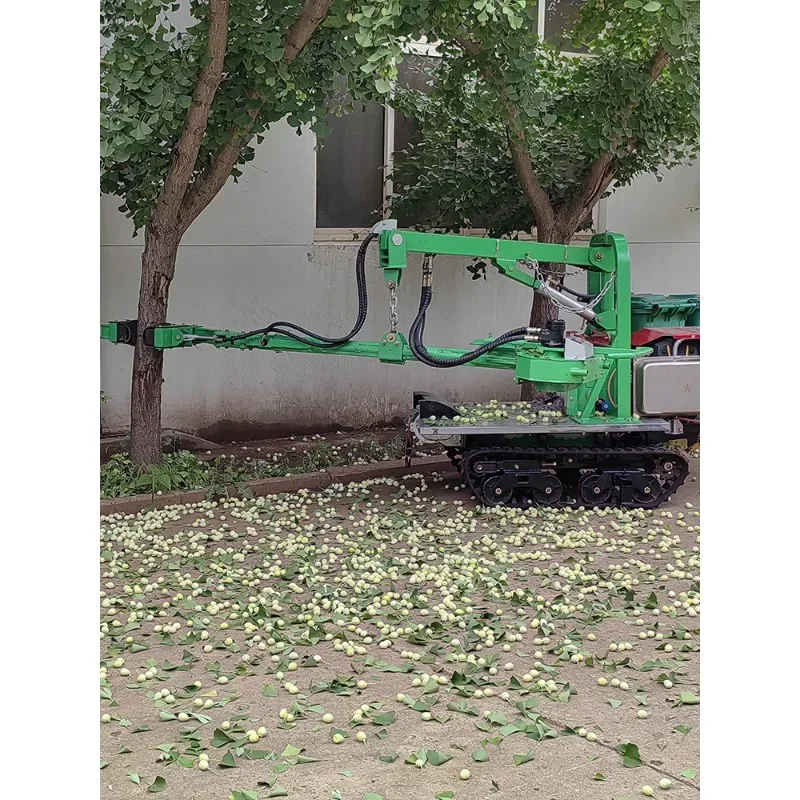 Crawler walnut vibration harvester, city climbing fruit picker, all-terrain harvester, agricultural use