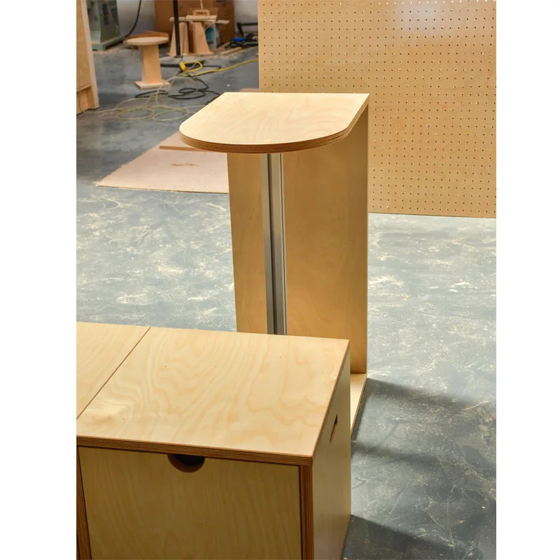 Скандинавская простая алюминиевая мебель, березовая океанская доска, журнальный столик типа C, журнальный столик, столик