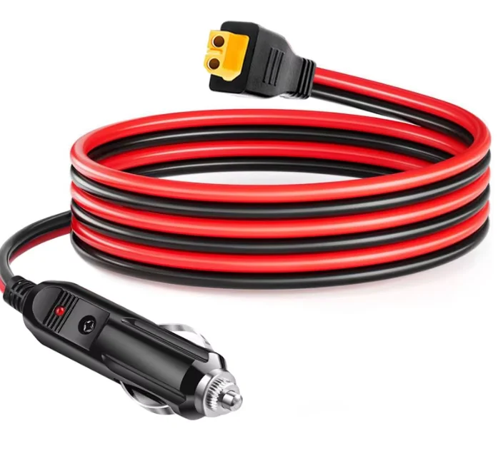 1-5m Length Cigarette Lighter Socket to XT60 Female Cable Adapter for Oukitel Allpowers R600 Anker Solix Portable Power Station