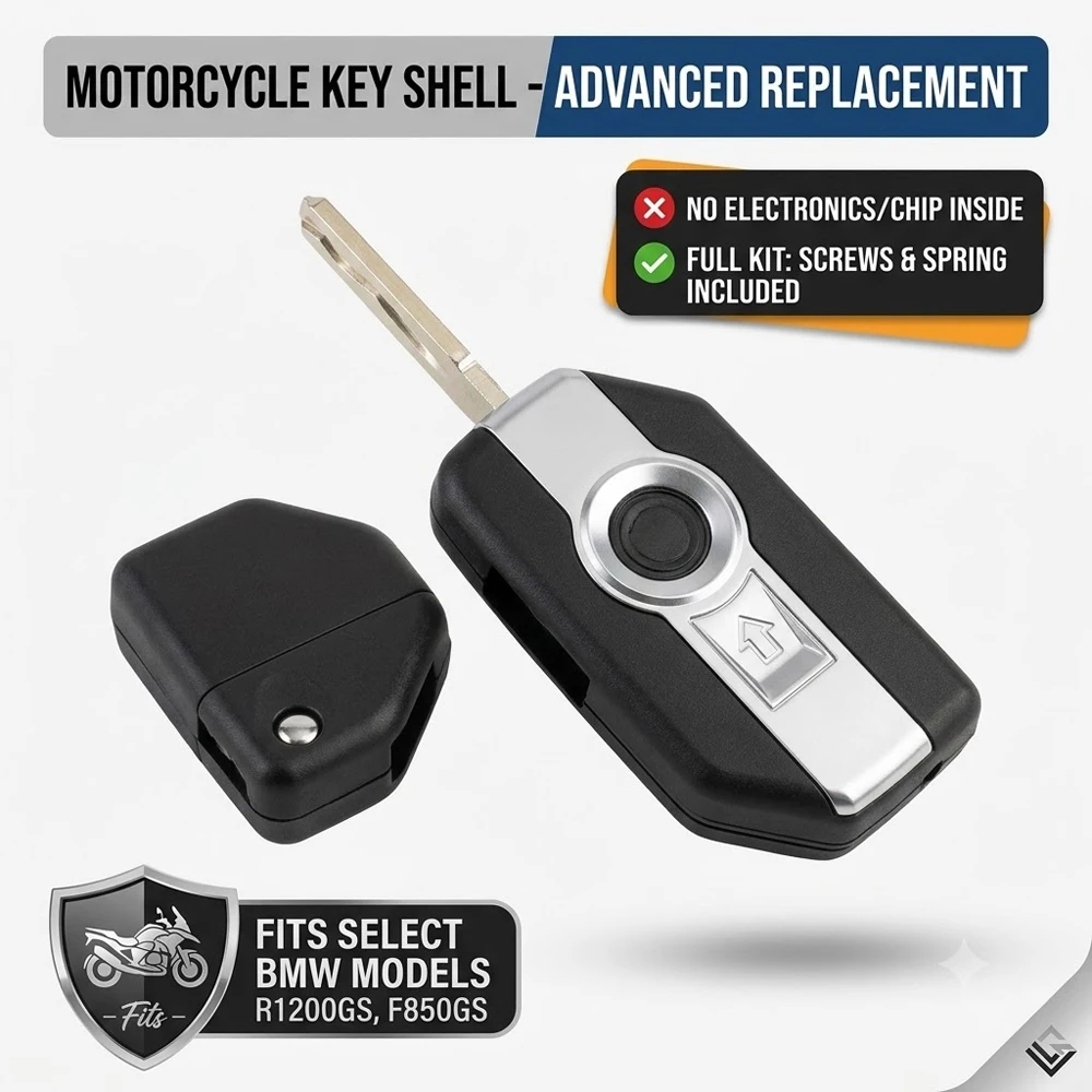 

Motorcycle Key Shell Case Cover with Blade for BMW R1250GS ADV R1200GS LC R1200RT R1200RS R1200R F750GS F850GS K1600GTL K1600