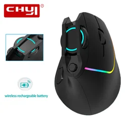 New Ergonomic Vertical Mouse Rechargeable 2.4G Wireless USB Mice Optical Gaming RGB Big Hand Mouse For Laptop PC Computer Office