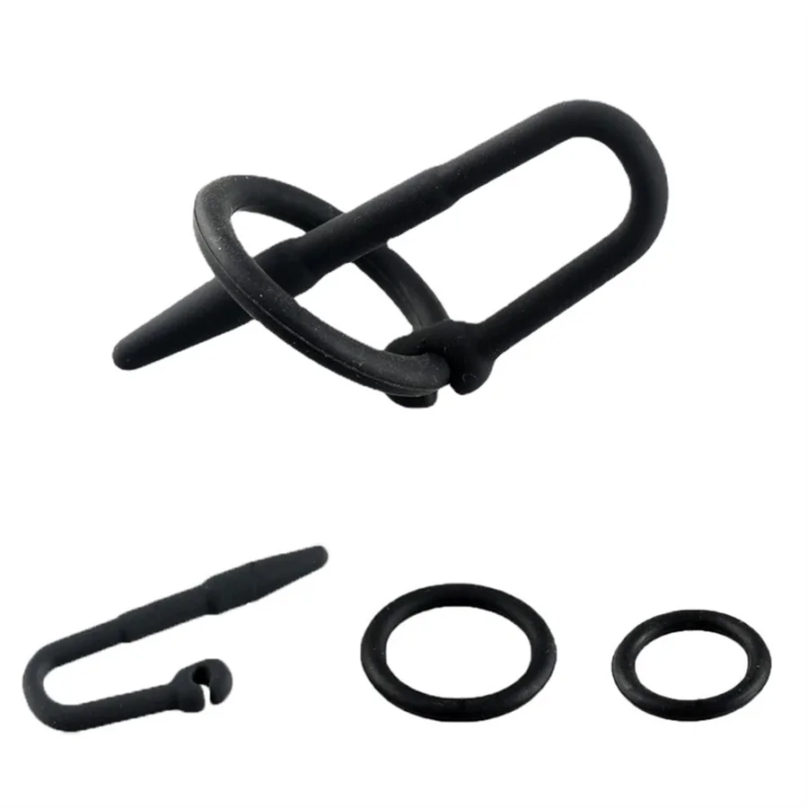 Silicone Urethral Catheter Dilator Penis Plug With Glans Ring Penis Stimulation Urethral Plug Sex Toys For Men Masturbator