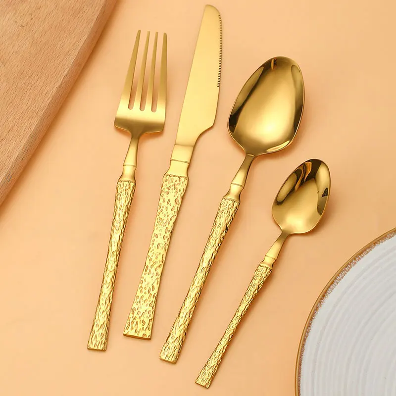 

8/24 Pcs Dinnerware Set Stainless Steel Knife Fork Spoon Cutlery Tableware Set Kitchen Flatware Dinner Silverware Table Set