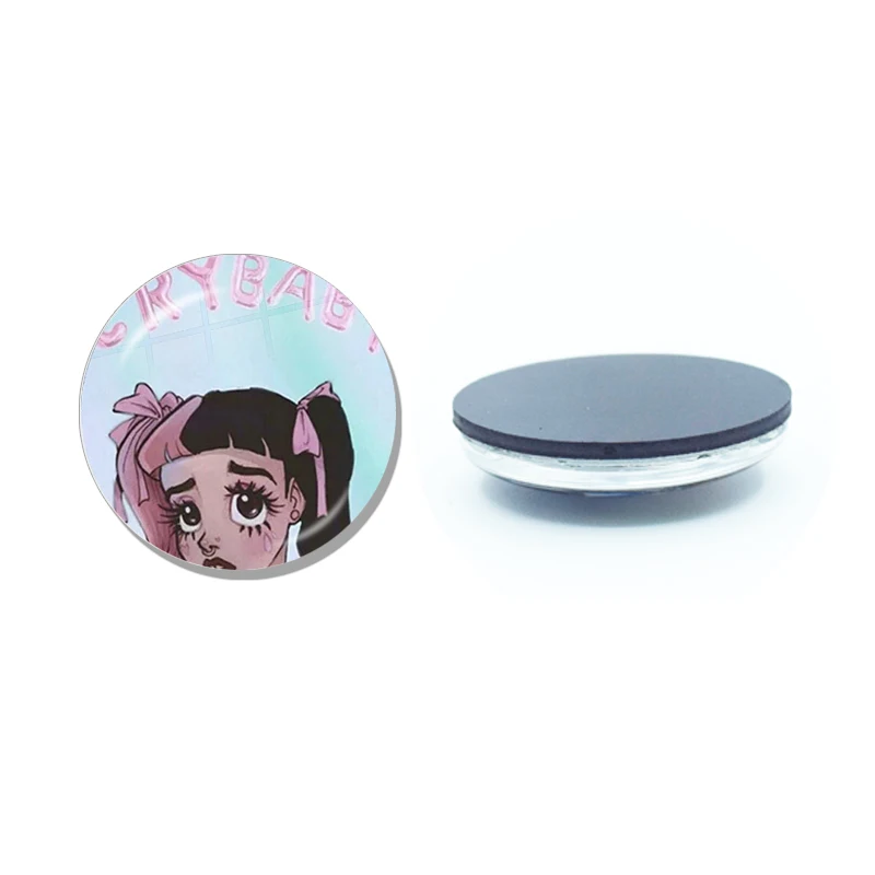 Singer Melanie Martinez Pop Music Album Crybaby Pattern 30MM Glass Refrigerator Magnet Glass Crystal Magnet Home Decoration