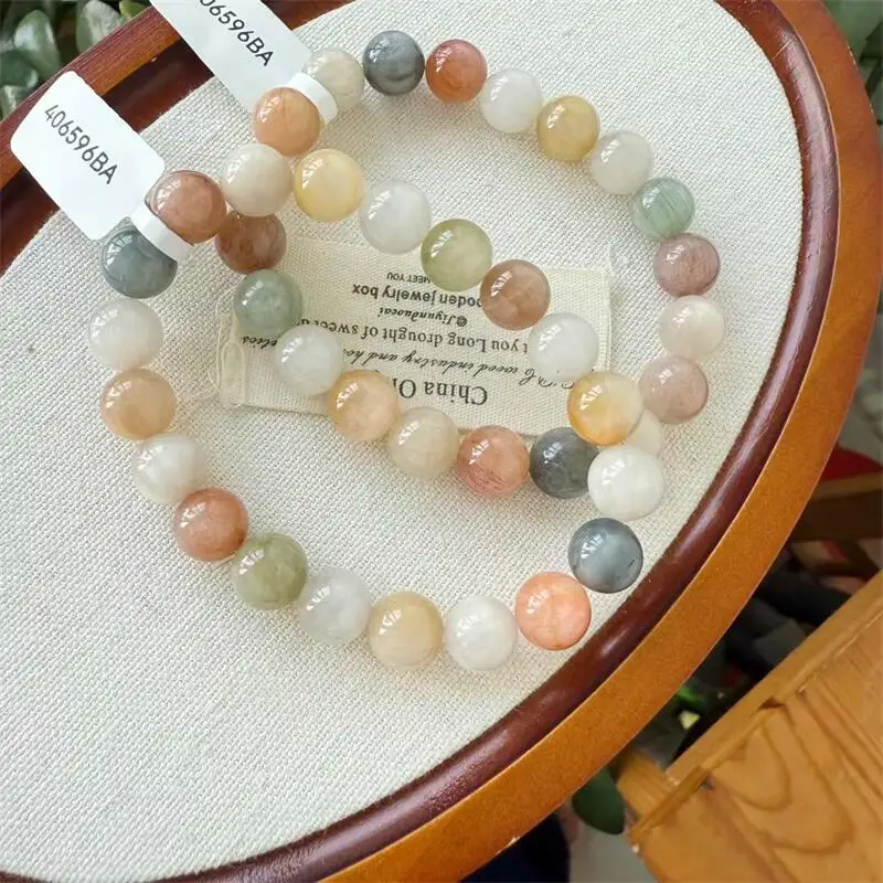 

Натуральный цветной браслет из кроличьей шерсти, кварцевый браслет из бисера, модный персонализированный браслет для мужчин и женщин, праздничный изысканный рождественский подарок, 1 шт., 10/11 мм