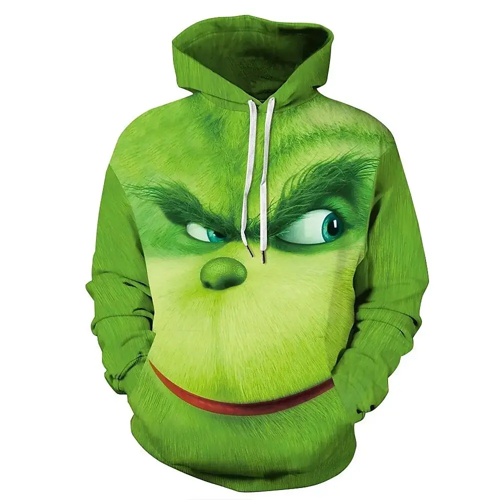 Interesting 3d clothing Green Devil 3d funny printed hoodie hoodie, men\'s street fashion casual hoodie, give boyfriend gift clot