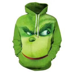 Interesting 3d clothing Green Devil 3d funny printed hoodie hoodie, men's street fashion casual hoodie, give boyfriend gift clot