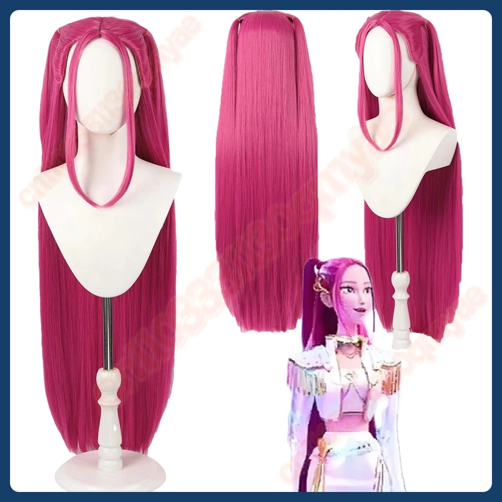 

Mira Pink Demon Hunter Wig KPop Cosplay Long Hair Accessory Holloween Costume Props New Cartoon 2025