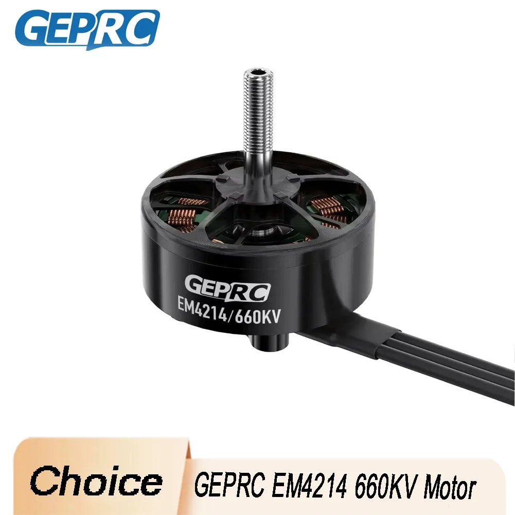 

GEPRC EM4214 660KV Brushless Motor – 80-100A, 6S 25.2V, High-Torque for 12-14 Inch FPV Racing & Multicopters
