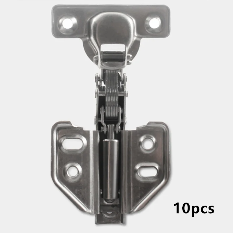 10 Pcs 26 Cup Cold Rolled Steel Hinge Hydraulic Damping Buffer Hinge Cabinets Wardrobes Doors Cabinets Large Bend Full Cover Med