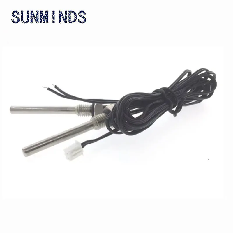 1pcs NTC Thermistor Temperature Sensor M8*1.25*40MM Screw Thread Probe Longer Resistance 10k 50K 100K B Value 3950/3435 L=1M