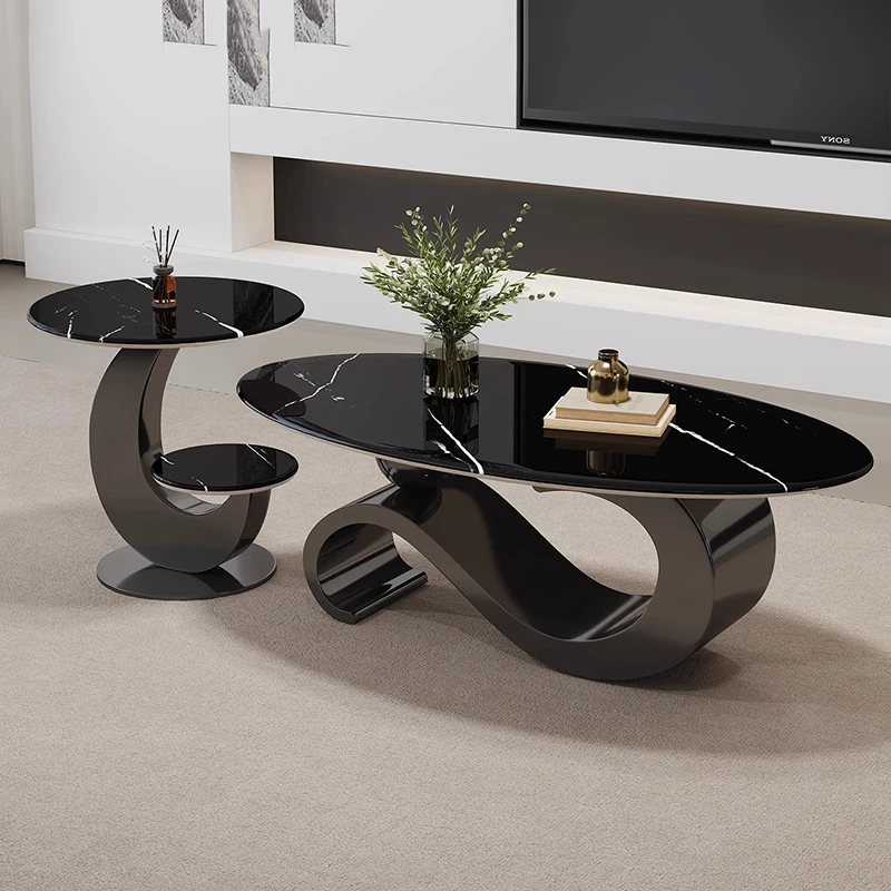 ii-Luxury Designer Coffee Table Living Room Modern Organizer Standing Moving Side Table Writing  Lounge Suite Furniture