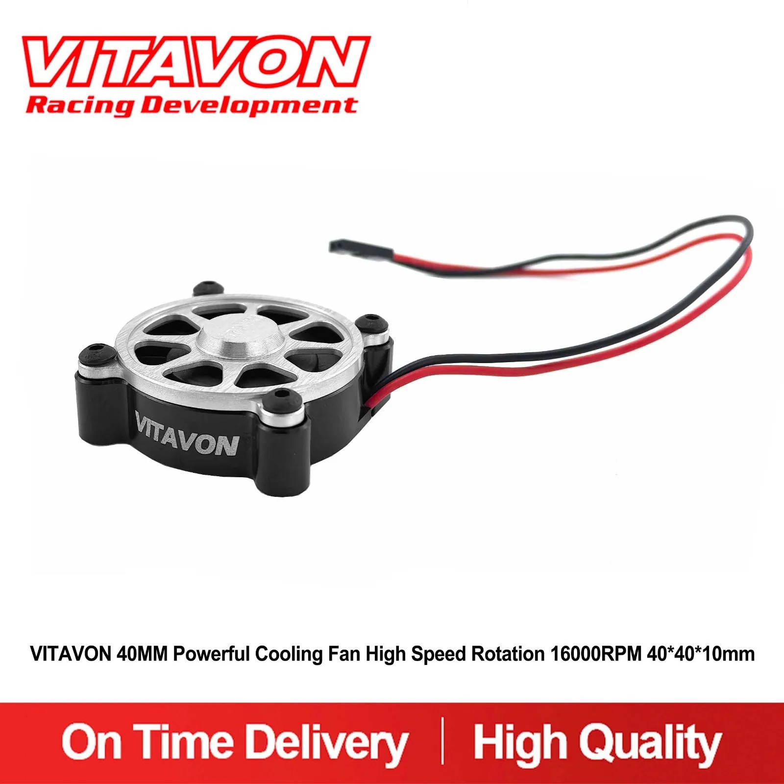 

Vitavon 40MM Powerful Cooling Fan High Speed Rotation 16000RPM 40*40*10mm For RC CAR