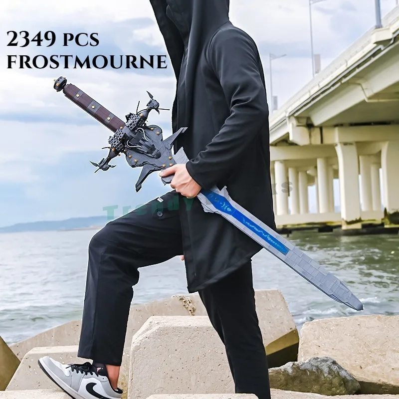 

2349PCS Lich King Frostmourne Sword Building Blocks,Creative Famous Death Knight Artifact Ornament Toys Gift Kids Adult Boy Girl