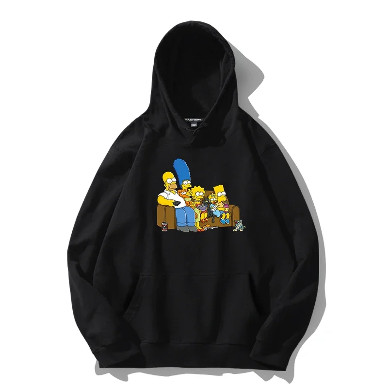 Sweater Spring and Autumn Simpson family Couple Sweater Oversize Design Sense Niche Hooded Sweater Anie Hoodie Aestheticm
