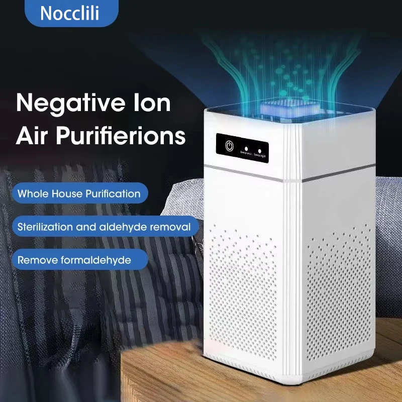 Negativ-Ionen-Luftreiniger, Rauch- und Geruchsgenerator, tragbarer Luftreiniger für Haushalt, Auto, Zimmer und Küche mit austauschbarem HEPA-Filter