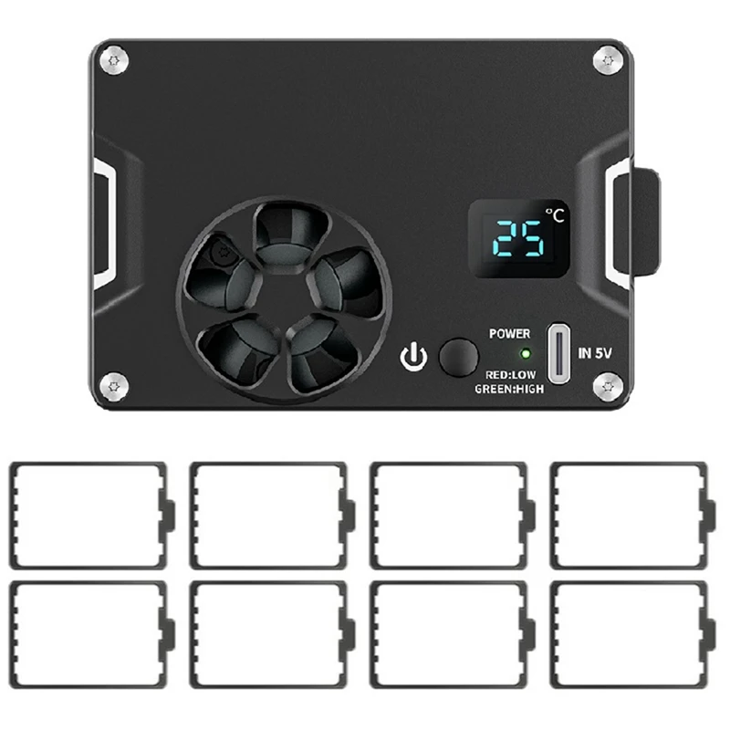 

New-New Camera Fan For A7M4/ZVE1/R8 Outdoor Live Vlog With Lithium Battery Semiconductor Cooling Radiator Fan Camera Cooler