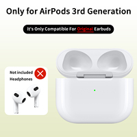 AirPods 3 Charging Case Replacement - Animation, No Earbuds, Battery Holder for Broken Case Fix (Lightning/MagSafe Compatible)