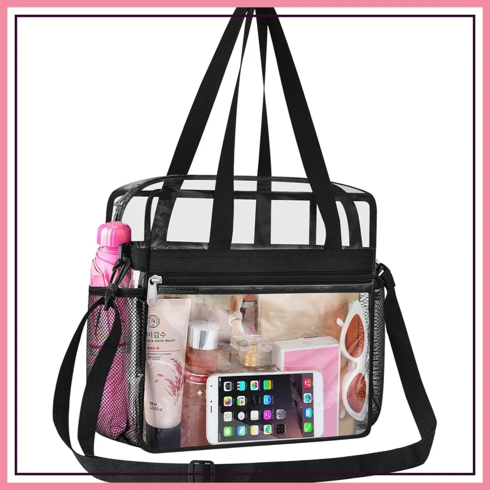 

Clear Tote Bag Stadium Approved 12x6x12 for Work, Sports Games, Gym
