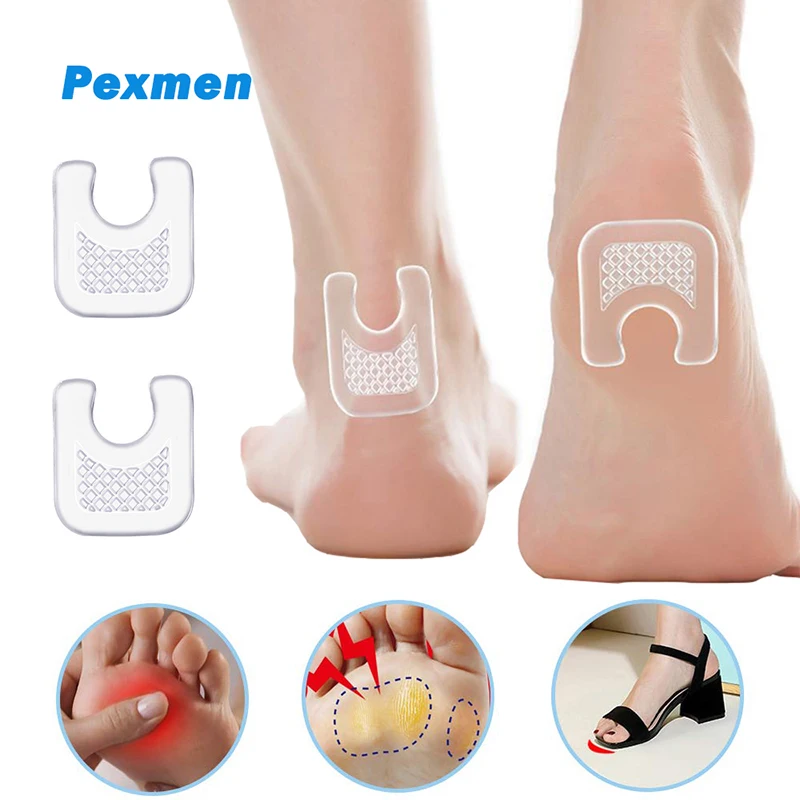 Pexmen 2/4Pcs Callus Pads Corn Protectors 1/8 inch Callus Cushions for Rubbing on Shoes Waterproof Toe Cushions U-Shaped