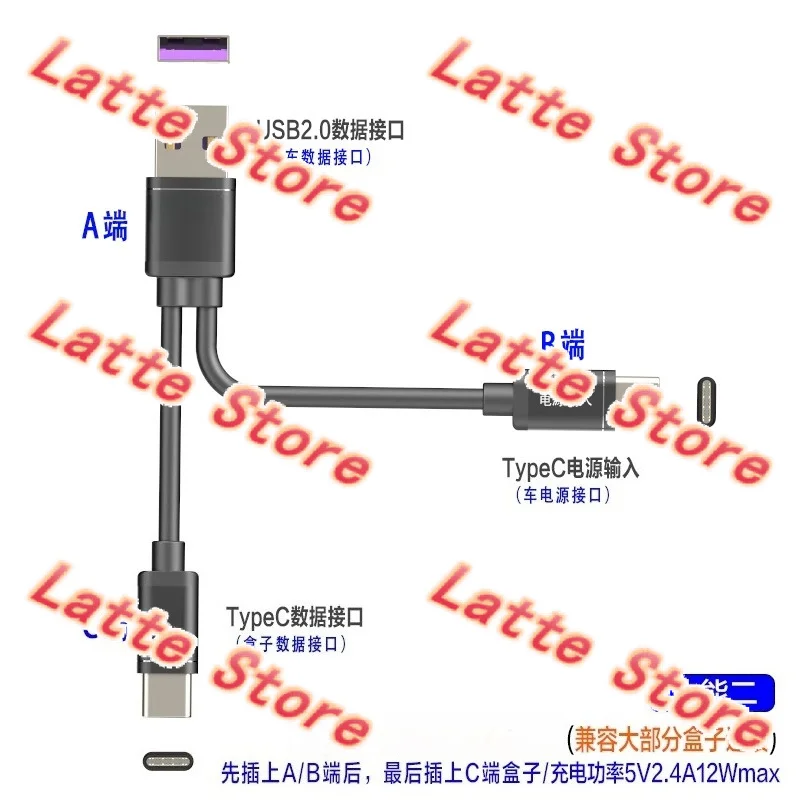 In-Car USB Cable, Charging + Screen Mirroring for iOS Android, Plug Play Auto Connect