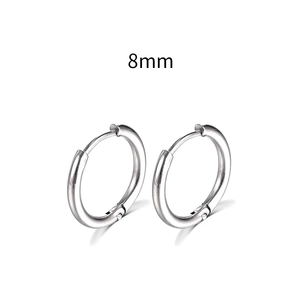 2022 neue Einfache Edelstahl Kleine Hoop Ohrringe für Frauen Männer Knorpel Ohr Piercing Schmuck Pendientes Hombre Mujer