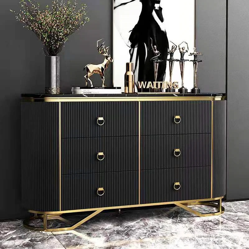 Black Luxury Morden Cabinets Display Storage Drawers Showcase Organizer Cabinets Komoda Entrance Cajonera Living Room Furniture