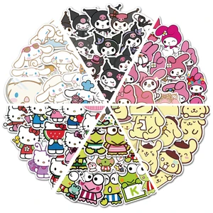 Anime Stickers for Girls, Beautiful Stickers, Cinnamoroll, Kuromi, My Melody, Laptop, Phone, Case, Sanrio, Toys, Children, 50PCs 8 Main Sales Children's Accessories Girl - №4
