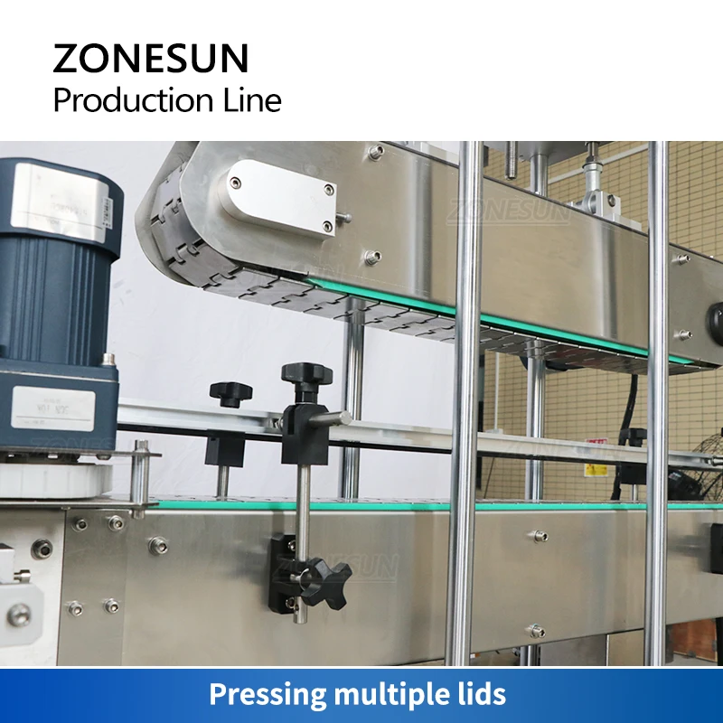 ZONESUN Poudre m.com ger Remplissage Capsulage Machine Servo Moteur Bouteille Pot Farine Chili Cacao Bancs Fermeture Ligne De Production ZS-FMYG1