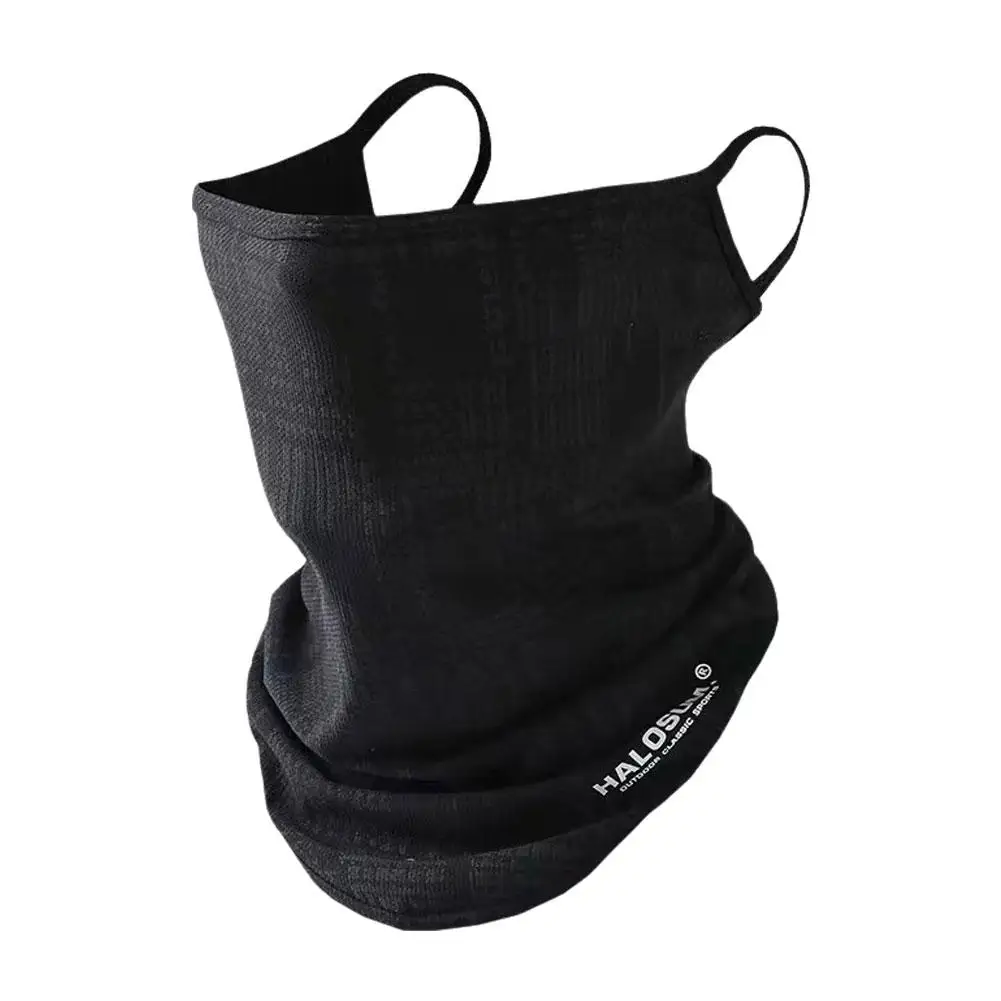AliExpress Ice Silk Hiking Face Cover Fishing Cycling Bandana Mesh Half Mask Hang-Ear Neck Gaiter Cool Tube Scarf for Sport Running Hunting