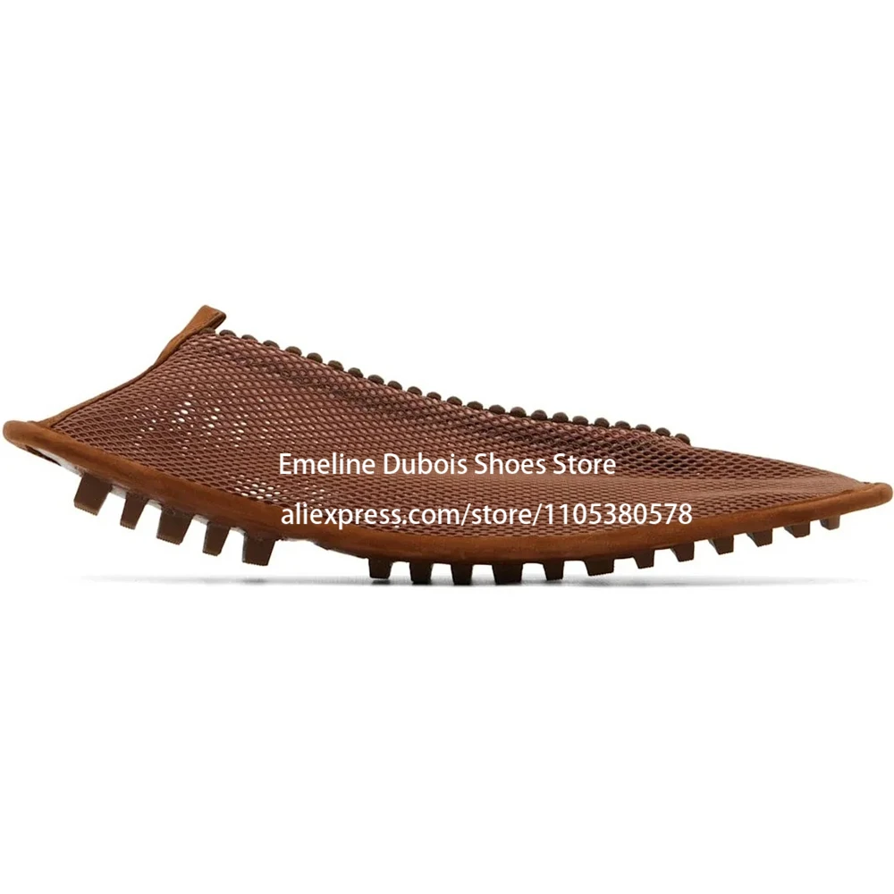 Novelty Suede Trimmed Knitted Mesh Elastic Flats Women Designer Style Slip on Casual Shoes Daily Fashion Soft Sole Ladies Flats