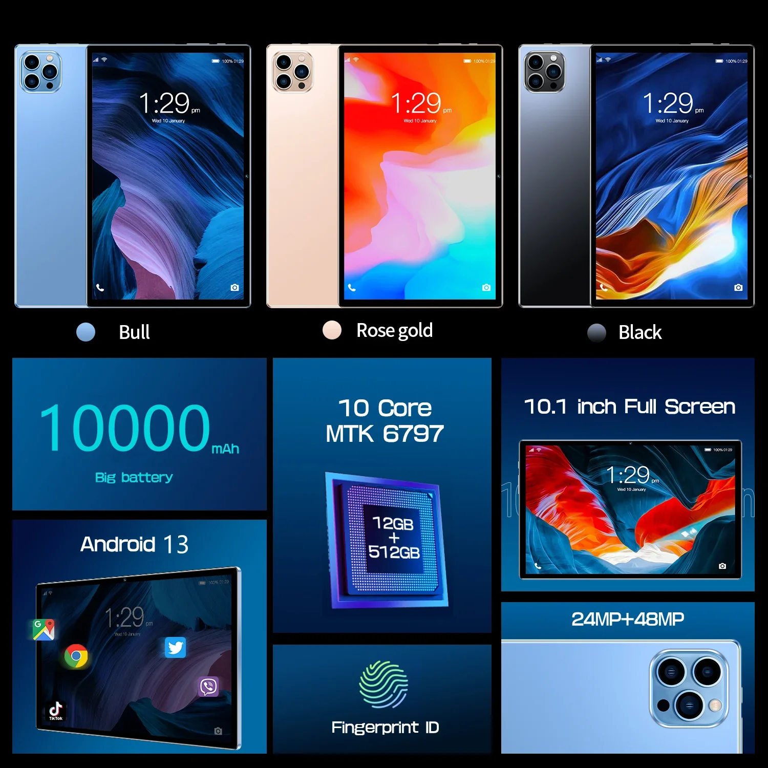 Nova edição de jogos xioami pad 8 pro origem tablet 10.1 polegadas 16gb + 1tb android 13 10000mah bluetooth 5.0 5g software de jogos tablet