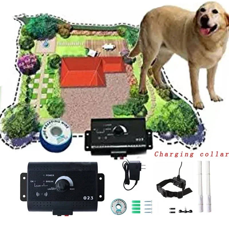 023 Safety Pet Dog Electric Fence With Waterproof Dog Electronic Training Collar Buried Electric Dog Fence Containment System