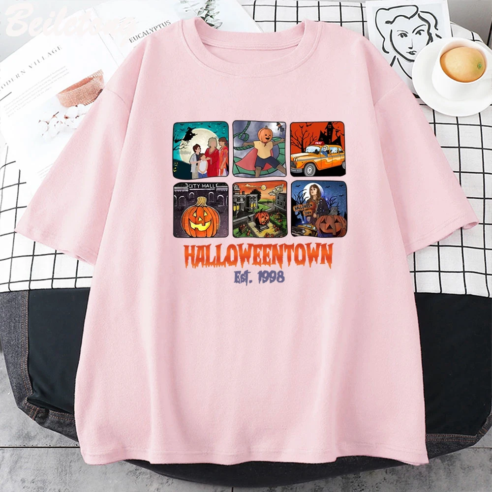 Halloweentown University Est 1998 T-Shirt I Am Kenough Ghost Face Halloween T Shirt Casual Cotton Tops Men Women Camisetas