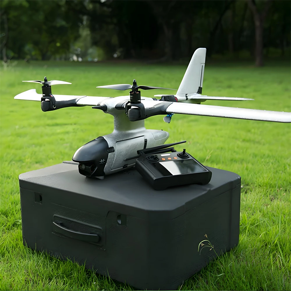 

HaoHan FireF1y VTOL Модульный многокрепленный FPV патрульный дрон с вертикальным взлетом и посадкой с фиксированным крылом FPV БПЛА RC Самолет PNP/Semi