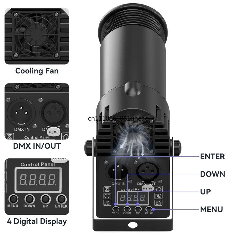 30W LED 4-in-1 Full Color DMX512 Spotlight Mirror Glass Ball Light Bar Beam Light LED Rain Light Spotlight