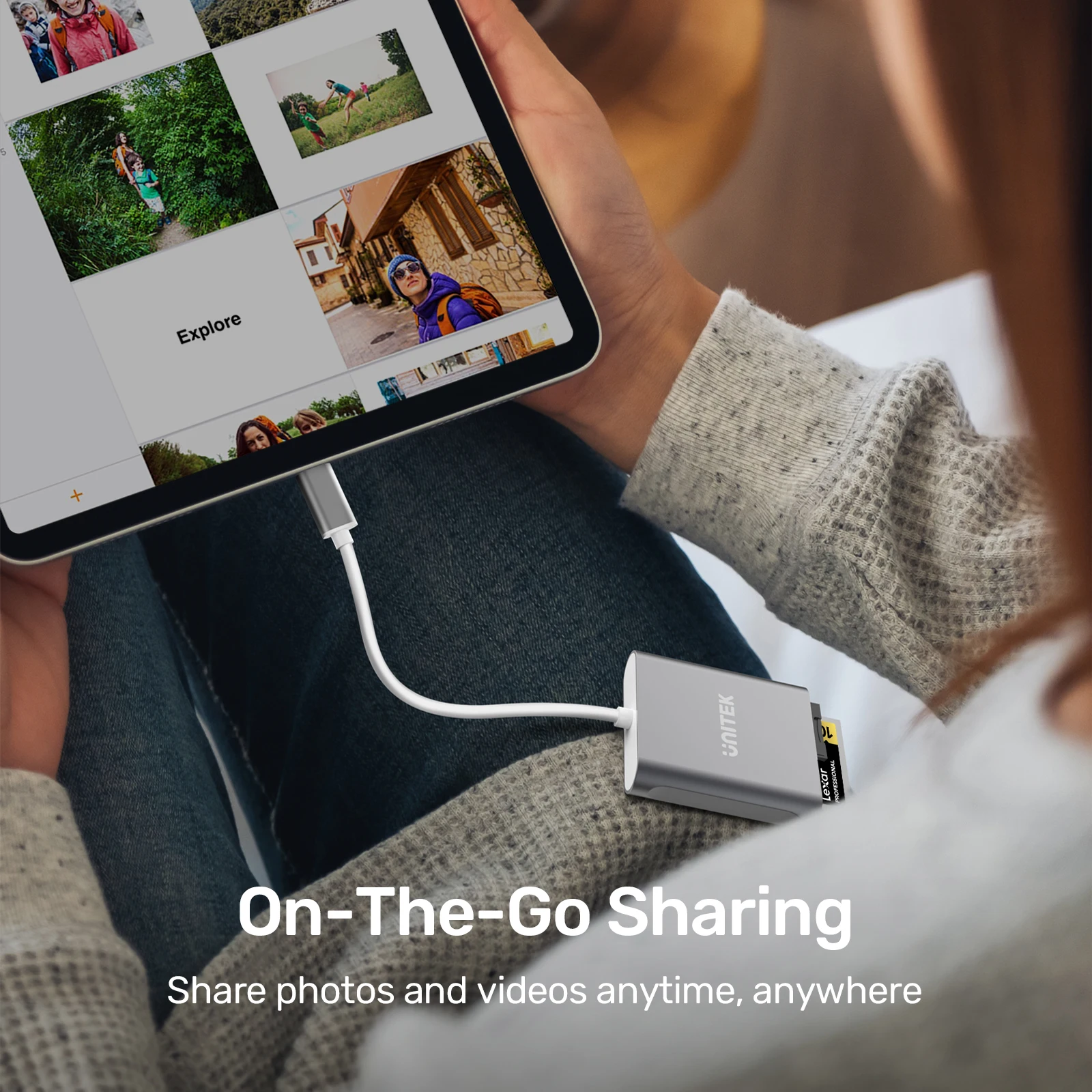 Unitek-Lecteur de carte SD USB 3.0, adaptateur flash compact pour CF/SD/TF Micro