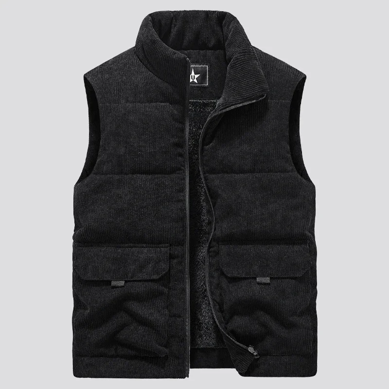 

New Vest Men Solid Waistcoat Outwear Chalecos Para Hombre Men Winter Sleeveless Jackets Winter Warm Coat Vest Casual Waistcoat