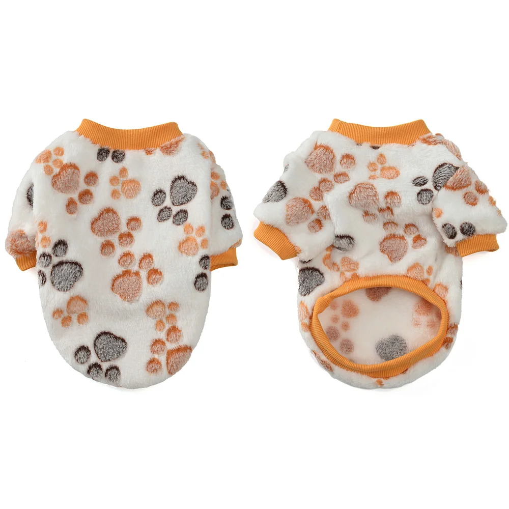 Pet Dog Coat For Small Medium Dogs Cats Winter Soft Fleece Dog Clothes Puppy Print Sweater Jacket Chihuahua Bulldog Pug Outfits