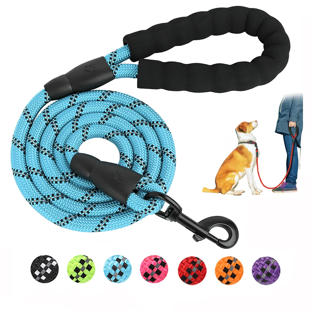 Strong Nylon Dog Leash Durable Reflective Dogs Leashes Rope for large Dogs French Bulldog Training Leash Walking Lead 150cm