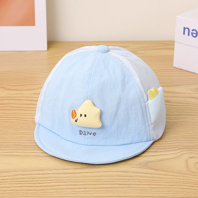 Children's fabric appliqued dinosaur tail-shaped quick-drying net fabric baseball cap - playful style, suitable for outdoor use - view 4