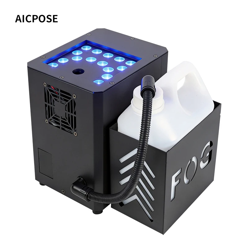 AICPOSE DMX LED RGB 3in1 Vertical 1500W Smoke Machine, Hangable Stage Smoke Machine Suitable for Stage Performances and Weddings