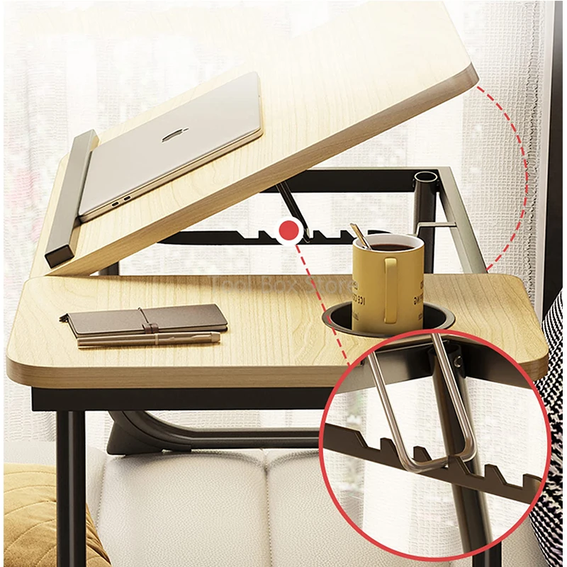 Folding Laptop Table Simple Computer Desk with Barrier For Bed Sofa Folding Adjustable Laptop Desk Study Desk for Reading