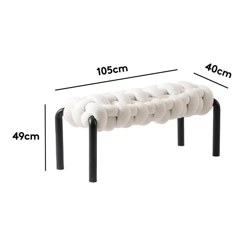 Crème windbedkruk designer lichte luxe high-end schoenaankleedkruk