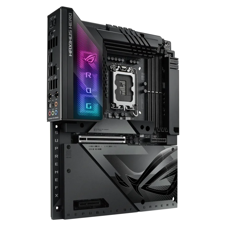 ROG MAXIMUS Z790 HERO BTF LGA1700 Desktop Gaming Motherboard Double Hidden Connector DDR5 M.2 PCIe 5.0 NVMe SSD Wi-Fi 7