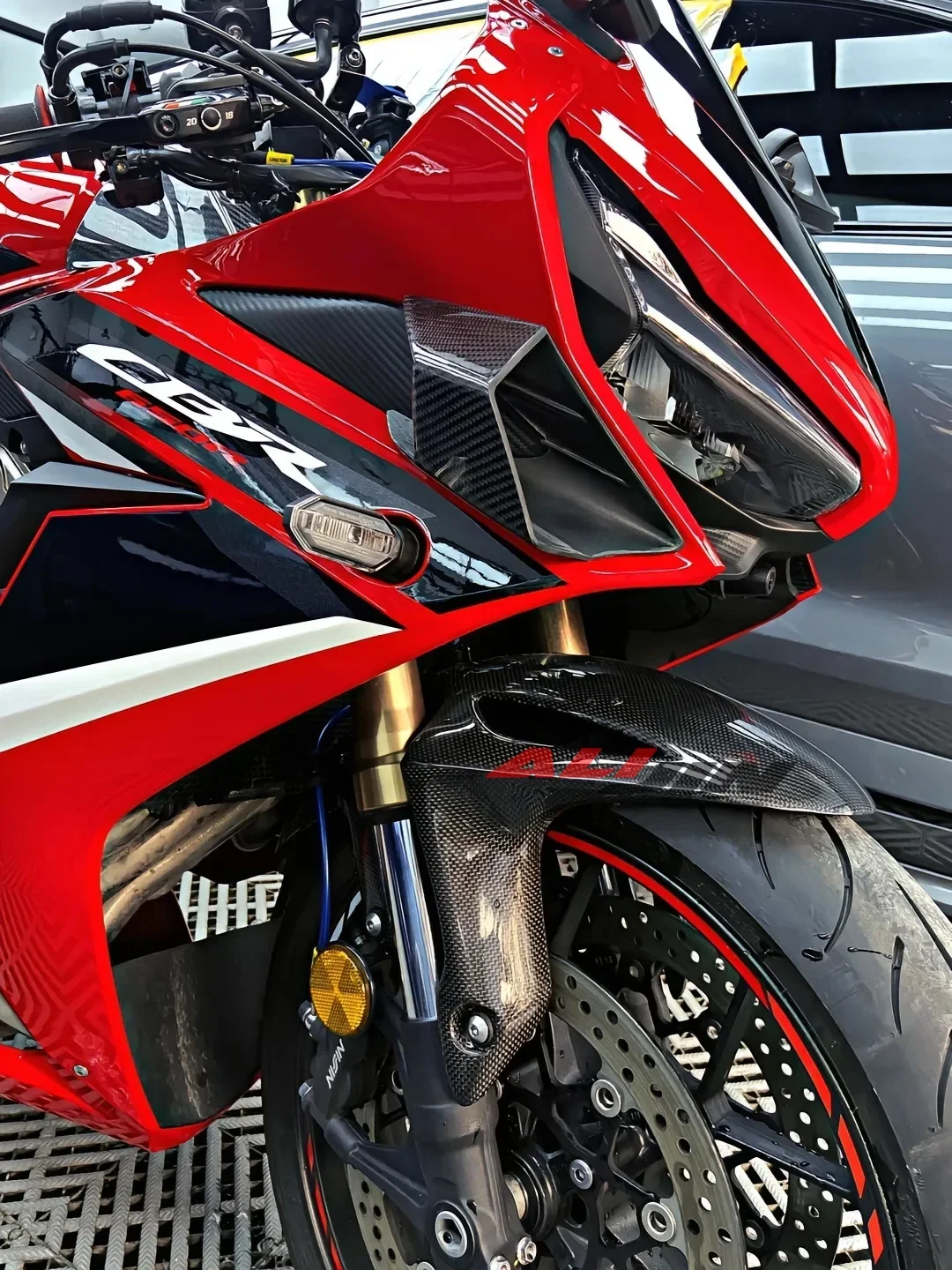100% Real Dry Carbon Fiber Fairing Fit Honda CBR650R 2019-2023 Motorcycle Winglets Cover Air Deflector Fixed Side Wing Fairing