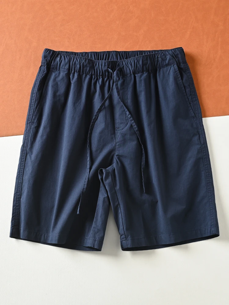 Washed Cotton Lightweight Loose Fit Casual Men's Shorts Five Inches Summer Sporty Loose Comfortable Breathable Quick Dry Shorts