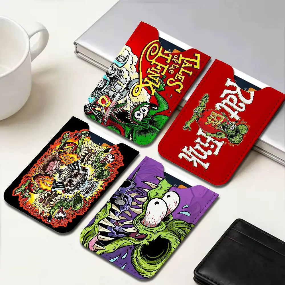 Funny Rat Fink Cartoon Card Protect Credit Bank Card Holder Case Slim Wallet Protector for Men Travel Shopping