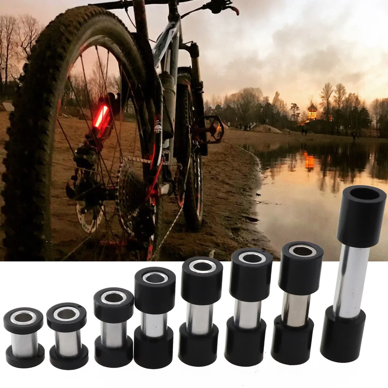 Elevate Your Bicycling Adventures with Soft Tail Rear Shock Absorber Bushing and Installation Shaft Provided for Easy Assembly