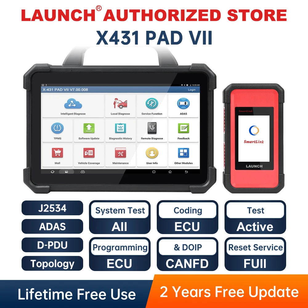 LAUNCH X431 PAD 7 VII PAD7 PADVII Autodiagnosetools J2534 Smartlink Automotive Scanner Auto Diagnose Online-Programmierung OBD – Detail 2